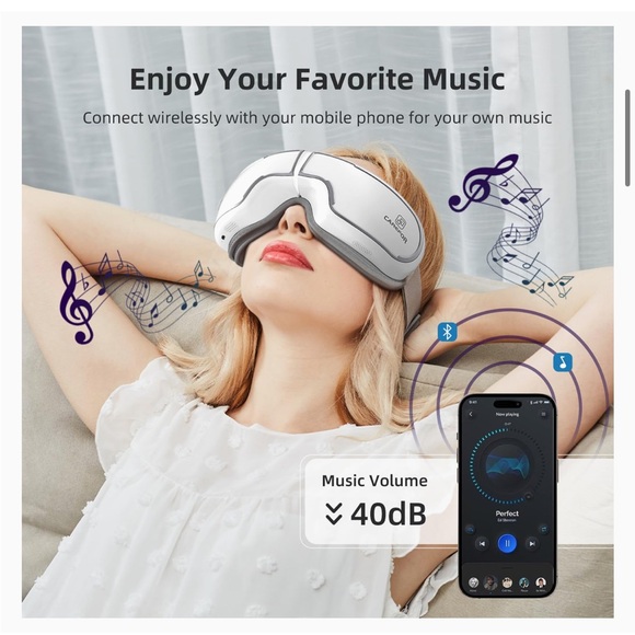 New Heated Bluetooth Eye Massager Mask with Music - Picture 5 of 15